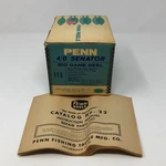 Vintage Penn Reels 113 4/0 Senator Fishing No 22 Catalog & Box Only. Fixed Price $18.95.