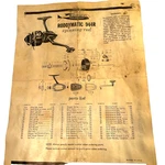 Vintage Roddy Spinning Reel Diagram, Exploded View, Parts Numbers. Fixed Price $6.00.