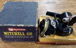 Garcia Mitchell 408 Hispeed Blue Ultralight Spinning Reel W Box. Fixed Price $69.75.