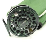 Flylogic Flo 789 Optimum Series Reel. Mossy Green Finish. W/ Pouch. Usa.. Fixed Price $275.00.