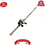 Zebco 33 Spincast Reel & IM6 Graphite Rod Combo 6'6" 2PC Cork Handle. Fixed Price $34.99.