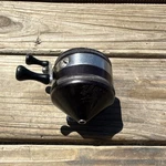 Zebco Vintage Spincast Fishing Reel Black/silver "patent 300627". Fixed Price $25.00.