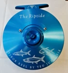 Tibor Riptide Royal Blue W/ Grand Slam Engraving #9-11 Fly Reel. Fixed Price $1025.00.