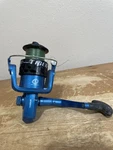 Shakespeare Tiger Spinning Fishing Reel Model TIGRA50 Blue With Line. Fixed Price $11.99.