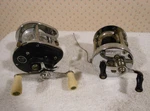 Vintage Sears Levelwind 6-41272 Shakespeare True Blue 1956 Model Fishing Reels. Fixed Price $24.00.