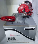 Rare Custom Red Newell Reel R338-5 . Handle/knob Bars Base Clamp. Fixed Price $600.00.