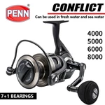 Penn Conflict Spinning Fishing Reel 7/1BB Freshwater Saltwater 4000-8000. Fixed Price $144.01.