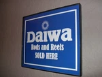 Daiwa Fishing Reels Rods Bait Shop Sold Here Man Cave Advertising Sign. Fixed Price $24.99.