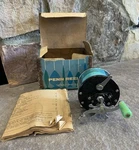 Vintage Penn 180 Baymaster Fishing Reel W/ Original Box No. Fixed Price $68.00.