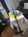 New Trolling Fishing Rod Contender 7' Med 20-25LB And Reel Calypso Blue Fin. Fixed Price $98.00.