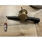 Vintage Ocean City 1581 Fishing Reel With Handle Metal Plumb Bob Weight. Fixed Price $35.00.