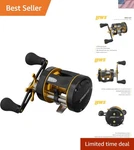 Lightweight 5-BEARING Right Hand Casting Reel Smooth Performance, Black/gold. Fixed Price $189.41.