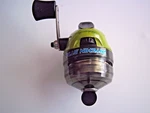 (4)-SHAKESPEARE Pitchin Stik Spincast Reels Green Color PSTKG6 /3.3:1 Rh -no Box. Fixed Price $39.95.