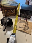 Commemorative Zebco 33 Box Reel 606 With Original Collector's Tin Rare Vintage. Fixed Price $75.00.