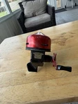 Garcia Abu-matic 170 Vintage Closed-face Spincast Fishing Reel Red/black. Fixed Price $35.00.