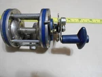 Vintage Olympic Dolphin 621-LW Level Wind Conventional Reel Blue Silver Openface. Fixed Price $53.00.