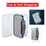 Two-sided Waterproof Fly Fishing Box With Easy Grip Design 5.9" Size. Fixed Price $26.97.