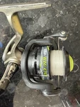 Zebco Big Cat 50 Spinning Reel 4.3:1 Gear Ratio Black Silver 15-20LB Line. Fixed Price $21.00.