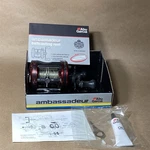 Vintage Abu Garcia Ambassadeur 6501C Baitcasting Fishing Reel Red W/ Box. Fixed Price $100.00.