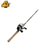 Zebco 33 Spincast Reel Rod Combo 6FT6IN 2PC IM6 Graphite Cork Handle Black. Fixed Price $41.99.