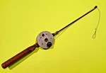 Antique Stubby Ice Fishing Steel Rod Reel - The American Display Co. Usa 23. Fixed Price $69.50.