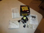 Vintage Lew Childre BB-2C Speed Spool Fishing Reel Box, Papers, Oil, Wrench. Fixed Price $250.00.