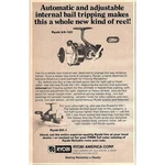 Ryobi AX-123 Fishing Reel 1977 Ad AF6-5. Fixed Price $13.50.