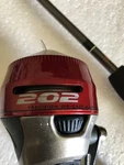 Zebco 202KR- GWH5 Fishing Reel/ Half Rod ( Sold As Shown). Fixed Price $10.00.