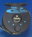 Vtg Cabelas #1 Fly Fishing Graphite Reel Blue Ribbon W/ Line Freshwater Vgc. Fixed Price $32.40.