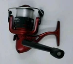 Zebco Slingshot SLSP20 GWG8 Red Spinning Reel; Factory Installed Line New. Fixed Price $15.50.