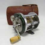 Vintage Shakespeare Marhoff 1964, Model Ge, Baitcasting Reel W/leather Case. Fixed Price $19.95.