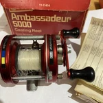 Abu Garcia Ambassadeur 5000 Fishing Casting Reel # 07410 With Box Video Included. Fixed Price $119.99.