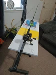 Trolling Fishing Rod Zebco 808 Bite Alert 7' Mh 17-50LB And Reel Daiwa. Fixed Price $125.00.