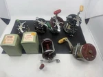 Vintage Penn Fishing Reels Lot Of 7 + 2 Metal Spools Usa Made Untested As-is. Fixed Price $185.00.