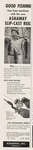 1948 Ashaway Slip Cast Reel Westerly Ri Antique Fishing Tackle Jim Owens Bass Ad. Fixed Price $11.99.