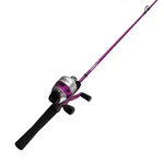 Zebco 33 Spincast Reel And Fishing Combo, 6-FOOT 2-PIECE Rod, Purple. Fixed Price $35.99.