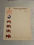 Original J Case Tractor Dealer Sheet Mt. Ayr, Ia Stroeber Implement. Fixed Price $17.95.