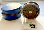 Vintage Hardy Marquis Salmon Number 2 Reel With Case & Wet Spey Fly Line. Fixed Price $266.69.