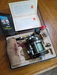 Vintage Daiwa Millionaire Fishing Reel + Case, Parts And Paper Work.. Fixed Price $95.00.