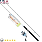 Fish Florida Combo 7FT Fiberglass Rod Spinning Reel Lure Kit Youth Support New. Fixed Price $58.55.