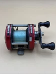 Vtg Abu Garcia Ambassadeur 5000AL Red High Speed Baitcast Reel Sweden Made. Fixed Price $39.99.