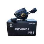 13 Fishing Origin R1 Right Hand Baitcast Reel 8.1:1 Gear Ratio 7.97 Oz. Fixed Price $59.99.