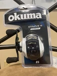 Okuma Stratus Baitcast REEL.....SVI-266LX-CL...LEFT Handed New In Box. Fixed Price $89.99.