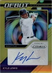 2021 Panini Debut Signatures Prizms Gold #31 Kyle Lewis Auto /10 - Bb. Fixed Price $80.00.