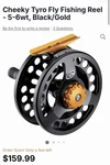 Cheeky Tyro 375 Fly Reel (7-8WT) Unused W/ Box & Pouch Fishing Gear. Fixed Price $110.00.