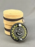 New Orvis Disc Fly Reel Extra Spool WF-6-F Yellow Double Decker Suede Pouch (5E. Fixed Price $95.00.
