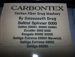 1 Set Carbontex Drag Washers Daiwa Fits Saltist 5000-6500H,SALTIGA Extreme 6500Z. Fixed Price $18.98.