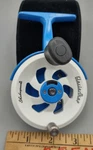 New Shakespeare Glacier Drop Inline Ice Fishing Reel Left Handed. Fixed Price $25.00.