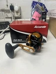 Accurate Valiant BV-500 Black & Orange Salt Water Reel Brand New In Box. Fixed Price $499.99.