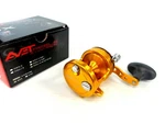 Avet SX6/4 Mc Raptor 2-SPEED Lever Drag Casting Reel Gold Right Hand. Fixed Price $389.99.